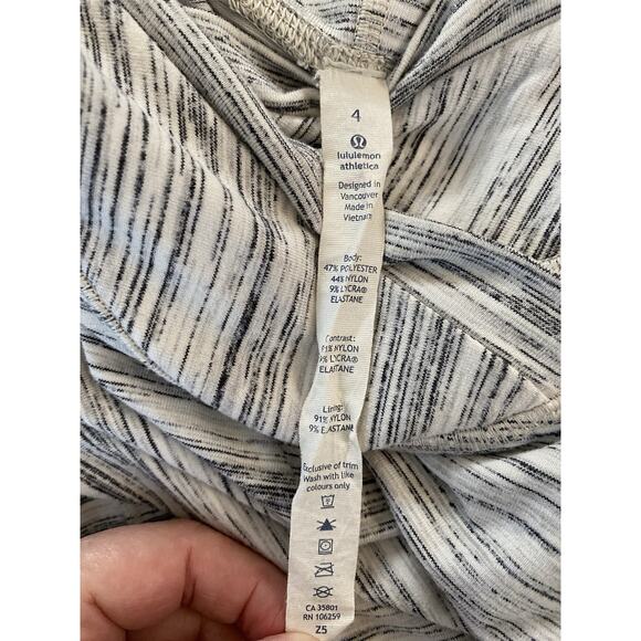 Lululemon Think Fast Hoodie Pullover 4 Space Dye Blk White Multi Silverspoon - Picture 6 of 9